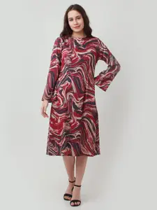 Zink London Red Ethnic A-Line Dress