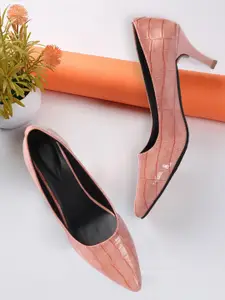FASHIMO Peach-Coloured Pumps Heels