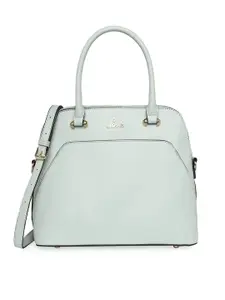 Lavie Sea Green Textured Structured Satchel