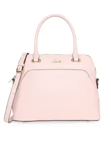 Lavie Pink Textured Structured Satchel