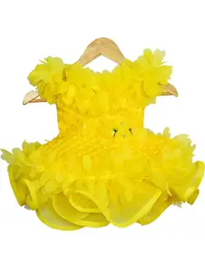 AMIRTHA FASHION AMIRTHA FASHION Yellow Embellished Fit & Flare Dress