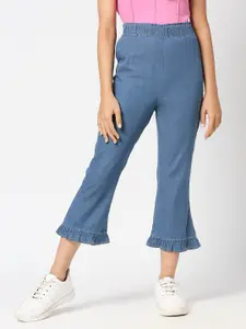 JUSTICE Girls Blue Flared Jeans