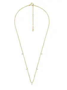Fossil Gold-Plated & White Brass Necklace