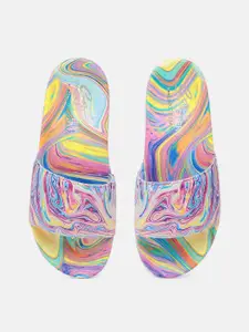 Skechers Women Multicoloured POP UPS - LOVELY MAR Printed Sliders