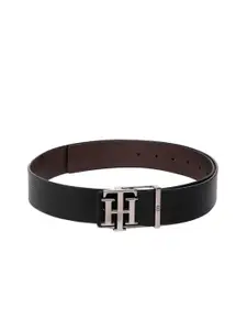 Tommy Hilfiger Men Black Reversible Leather Belt