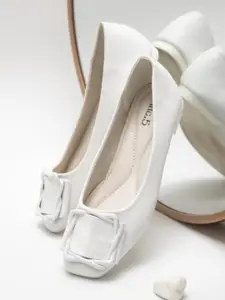Inc 5 Women White Ballerinas Flats