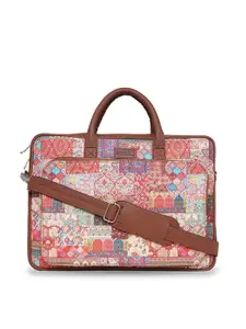 ZOUK Unisex Red & Blue Printed Laptop Bag