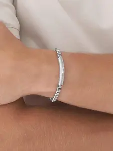 Emporio Armani Men Silver-Toned Link Bracelet