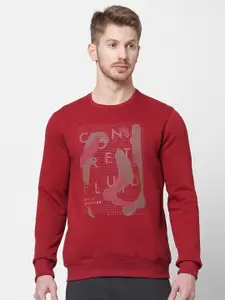 Sweet Dreams Men Red Fleece Sweatshirt