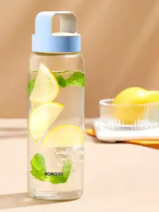 BOROSIL Crysto Wide Mouth & Microwave Safe Regular Water Bottle With Lid 750 ml