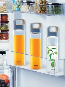 BOROSIL Unisex Transparent-Coloured Microwave Safe Glass Water Bottle 550 ML