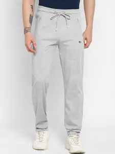 Allen Cooper Men Grey Relaxed-Fit Antimicrobial Track Pants