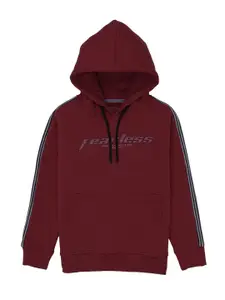 Status Quo Boys Red Printed Sweatshirt