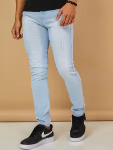 Styli Men Super Skinny Fit Low-Rise Light Fade Cotton Stretchable Denim Jeans