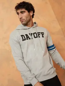 Styli Styli Boxy Printed Hooded Cotton Sweatshirt