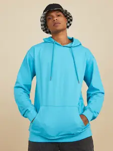 Styli Solid Regular Fit Knitted Hooded Sweatshirt