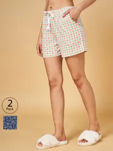 YU by Pantaloons Pack of 2 Floral Print Regular Shorts