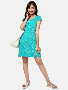 YU by Pantaloons Conversational Printed Sweetheart Neck A-Line Dress