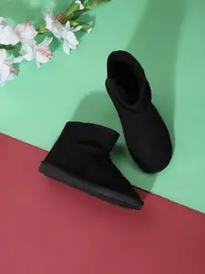 Truffle Collection Women Black Ankle Winter Boots