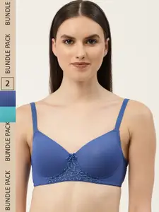 Leading Lady Set of 2 Solid T-shirt Bra - Lightly Padded