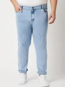 ZUSH Men Plus Size Blue Heavy Fade Stretchable Cotton Jeans