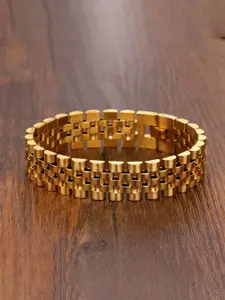 ZIVOM Men 22K Gold-Plated Bangle-Style Bracelet