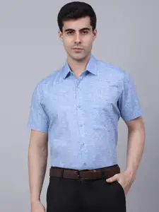 JAINISH Men Blue Classic Pure Cotton Formal Shirt