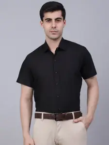 JAINISH Men Black Classic Pure Cotton Formal Shirt