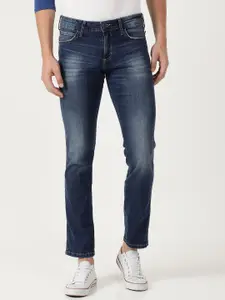 Wrangler Men Blue Skanders Slim Fit Light Fade Stretchable Cotton Jeans