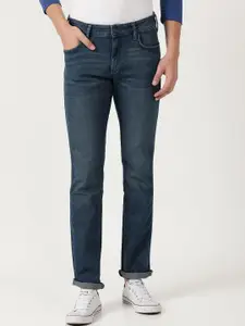 Wrangler Men Blue Skanders Slim Fit Light Fade Stretchable Cotton Jeans