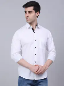 JAINISH Men White Classic Casual Shirt