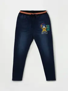 Fame Forever by Lifestyle Boys Blue Printed Light Stretchable Jeans