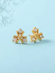 Voylla Gold-Plated Contemporary Starfish Motif Studs Earrings