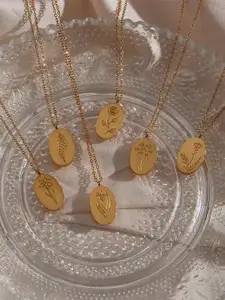 Inaya 18KT Gold-Plated December Birthday Month Flower Necklace
