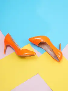 Sherrif Shoes Orange Party Stiletto Pumps