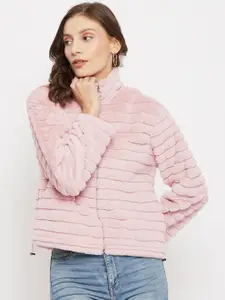 Madame Women Plus Size Pink Cotton Sweatshirt
