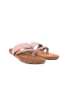 Apratim Women Pink Open Toe Flats
