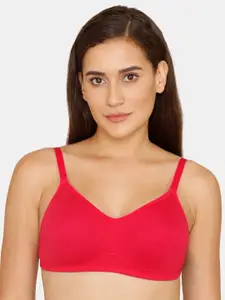 Zivame Red Non Padded Non Wired T-Shirt Bra
