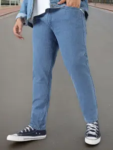 Urbano Plus Men Blue Cuffed Hem Stretchable Jeans