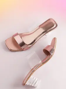 DressBerry Open Toe Block Heel