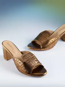 DressBerry Block Heel with Laser Cuts