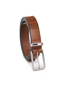 U.S. Polo Assn. U S Polo Assn Men Tan Printed Reversible Leather Belt