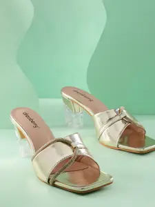 DressBerry Embellished Party Block Heel