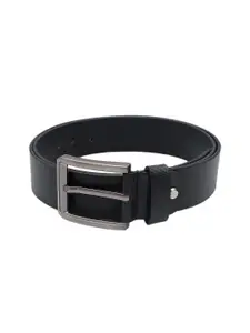 Kara Men Black Textured Leather Formal Belt