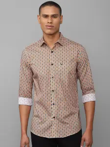 Allen Solly Men Brown & Blue Printed Cotton Casual Shirt