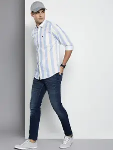 The Indian Garage Co Men Pure Cotton Striped Casual Shirt