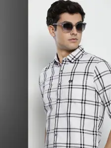 The Indian Garage Co Men Windowpane Checked Casual Shirt