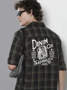 The Indian Garage Co Men Checked Pure Cotton Casual Shirt