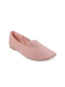 Mochi Women Peach-Coloured Ballerinas Flats
