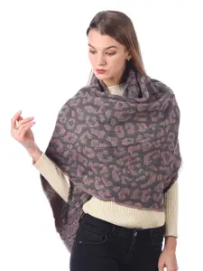 JC Collection Women Grey & Pink Printed Scarf